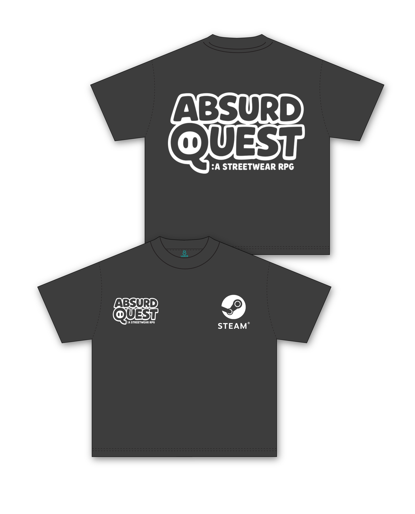 ABSURD QUEST STEAM TEE (Free Game Code Included)